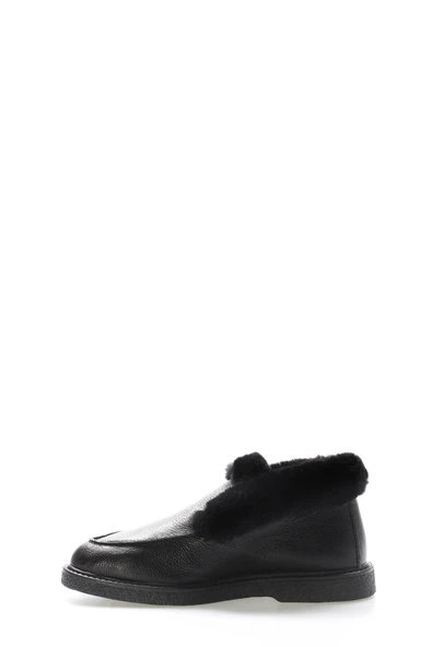 Hakiki Deri Kürklü  Kadın Spor Bot 733KZA217 - Resim 3