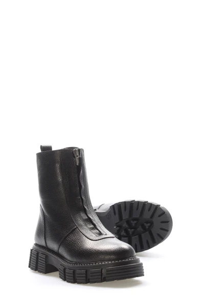 Hakiki Deri Kürklü  Kadın Klasik Bot 710KZA6006 - Resim 4