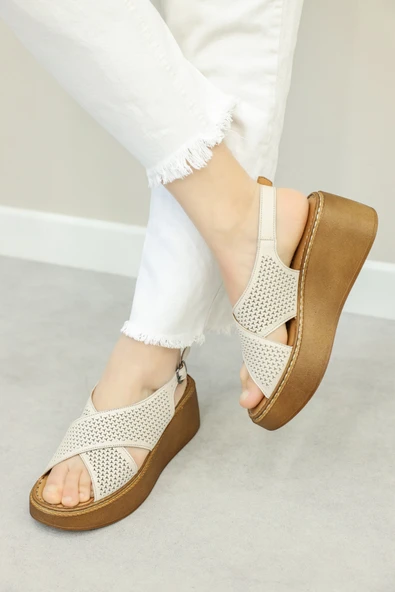 Hakiki Deri Kadın Klasik Sandalet 621ZA864 - 6