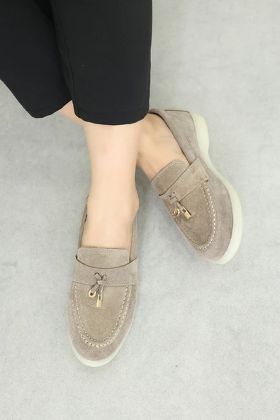 Hakiki Deri  Kadın Casual Ayakkabı 733ZA021 - Resim 12