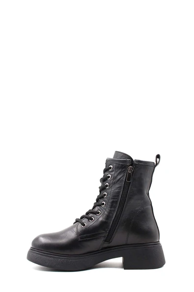 Hakiki Deri Kürklü  Kadın Klasik Bot 124KZA2420 - Resim 3