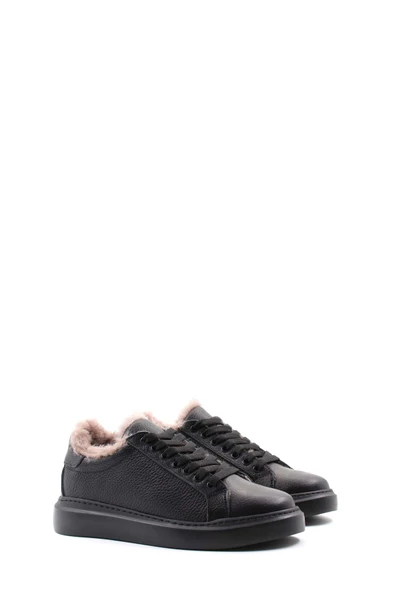 Hakiki Deri Kürklü  Kadın Casual Ayakkabı 160KZA950 - Resim 8