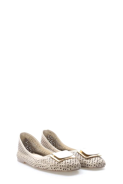 Hakiki Deri  Kadın Babet Ayakkabı 210ZA0002 - Resim 4