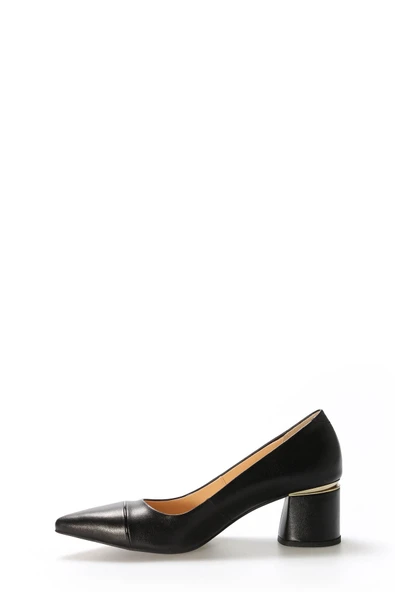 Hakiki Deri  Kadın Kısa Topuklu Ayakkabı 215ZA2763 - Resim 3