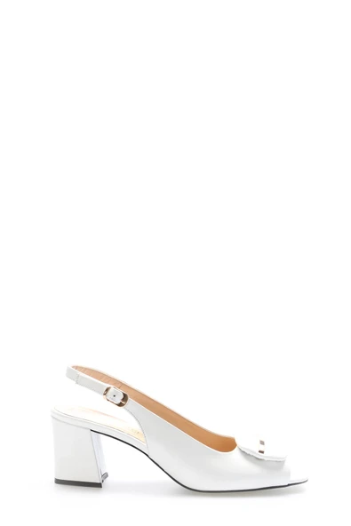 Hakiki Deri  Kadın Kalın Topuklu Ayakkabı 215ZA2520 - Resim 7