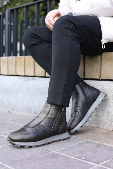 Hakiki Deri Kürklü  Erkek Klasik Bot 154KMA1712 ürün görseli