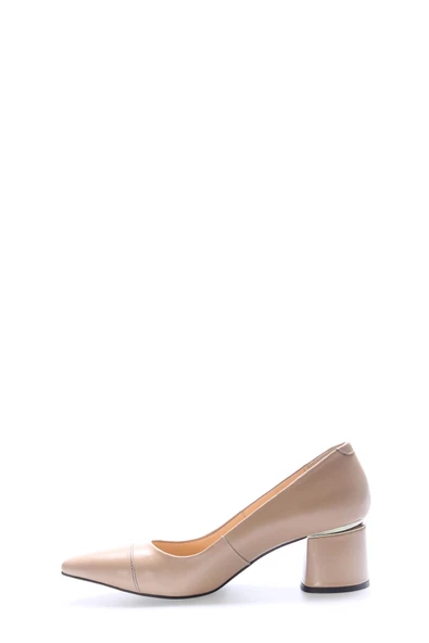 Hakiki Deri  Kadın Kısa Topuklu Ayakkabı 215ZA2763 - Resim 7