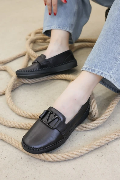 Hakiki Deri  Kadın Casual Ayakkabı 164ZA2044 - Resim 12