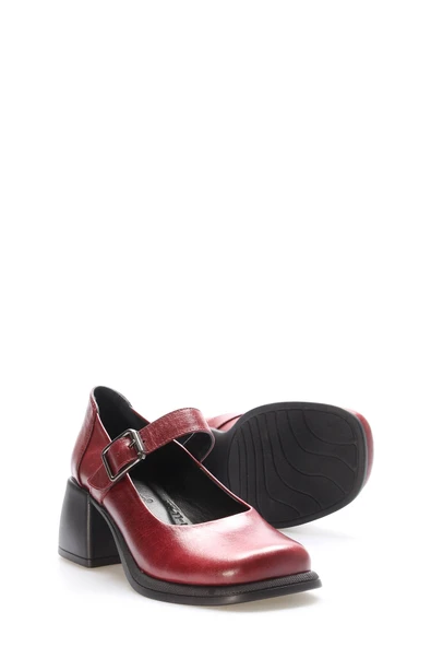 Hakiki Deri  Kadın Kalın Topuklu Ayakkabı 217ZA880-03 - Resim 9