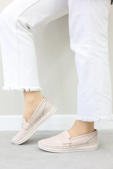 Hakiki Deri  Kadın Casual Ayakkabı 164ZA2019 - Resim 6