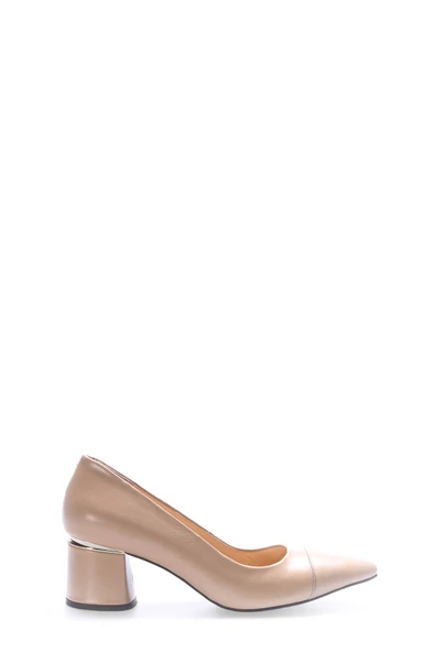 Hakiki Deri  Kadın Kısa Topuklu Ayakkabı 215ZA2763 - Resim 6