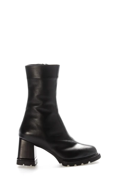 Hakiki Deri Kürklü  Kadın Kalın Topuklu Bot 212KZA444 ürün görseli