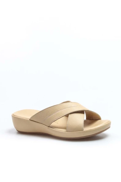 Hakiki Deri  Kadın Düz Terlik 864ZAR03 - Resim 9