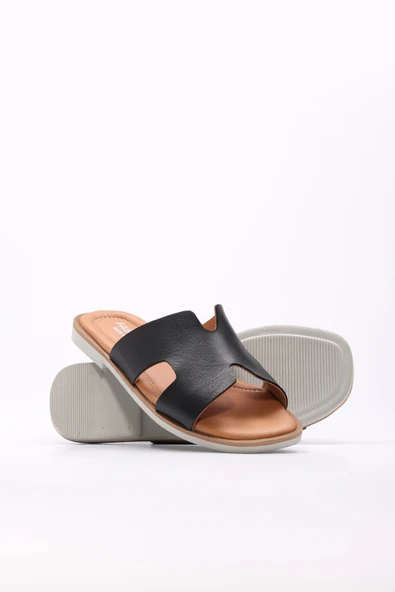 Hakiki Deri  Kadın Düz Terlik 227ZA16408 - Resim 8