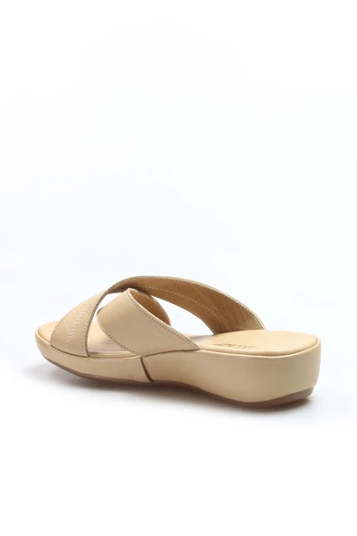 Hakiki Deri  Kadın Düz Terlik 864ZAR03 - Resim 8