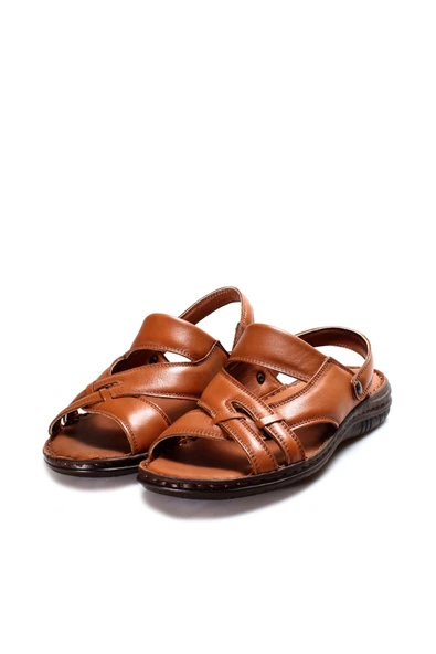 Hakiki Deri  Erkek Klasik Sandalet 952MA710 - 10