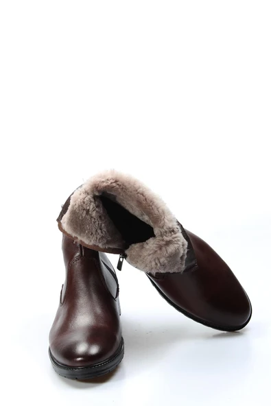 Hakiki Deri Kürklü  Erkek Klasik Bot 671KMA302 - Resim 10