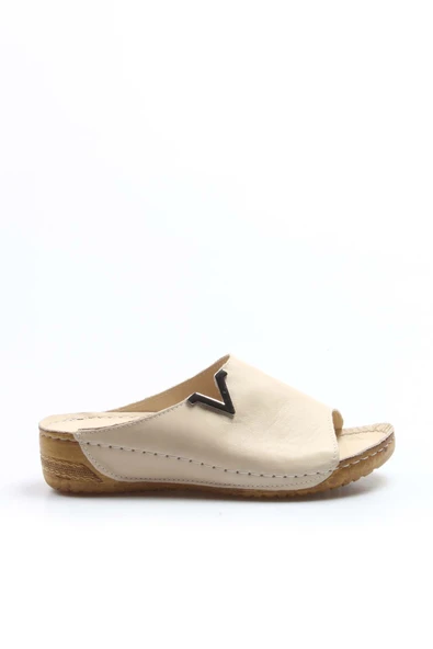 Hakiki Deri  Kadın Düz Terlik 972ZA211 - Resim 2