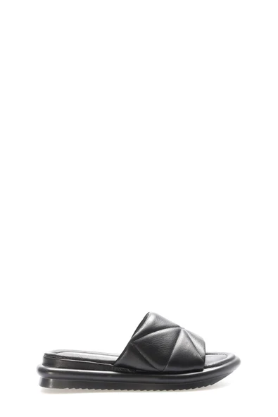 Hakiki Deri  Kadın Düz Terlik 227ZAOP04 - Resim 5