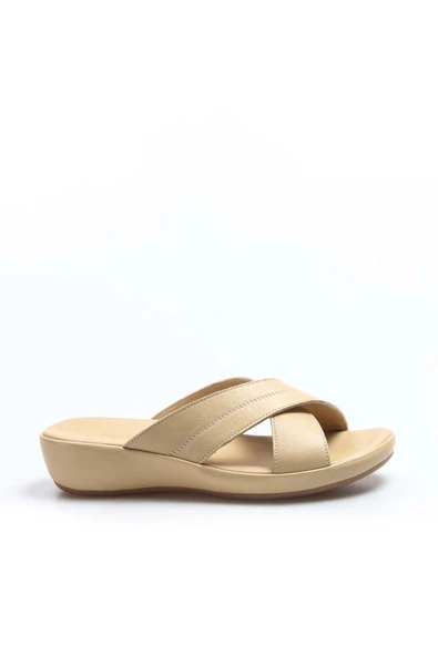 Hakiki Deri  Kadın Düz Terlik 864ZAR03 - Resim 7