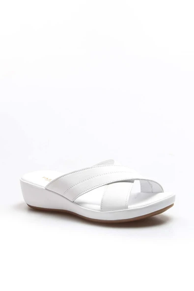 Hakiki Deri  Kadın Düz Terlik 864ZAR03 - Resim 4