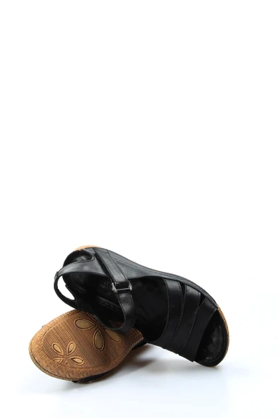 Hakiki Deri  Kadın Klasik Sandalet 763ZA05 - Resim 9