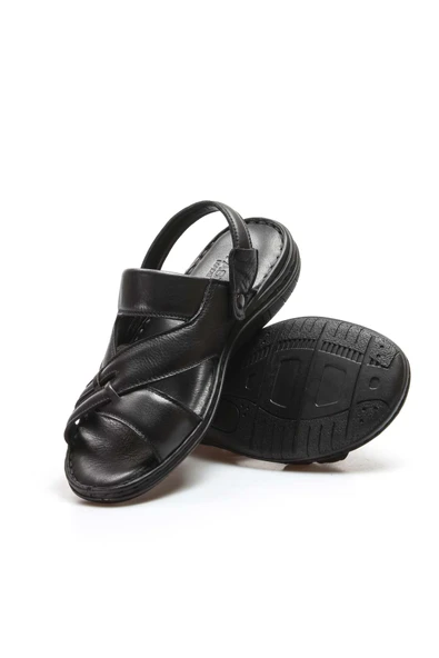Hakiki Deri  Erkek Klasik Sandalet 952MA710 - 5