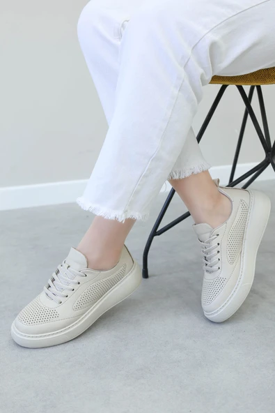 Hakiki Deri  Kadın Casual Ayakkabı 583ZA2506 - Resim 7