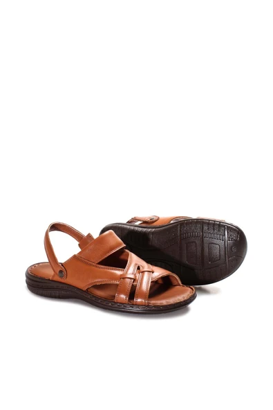 Hakiki Deri  Erkek Klasik Sandalet 952MA710 - 9