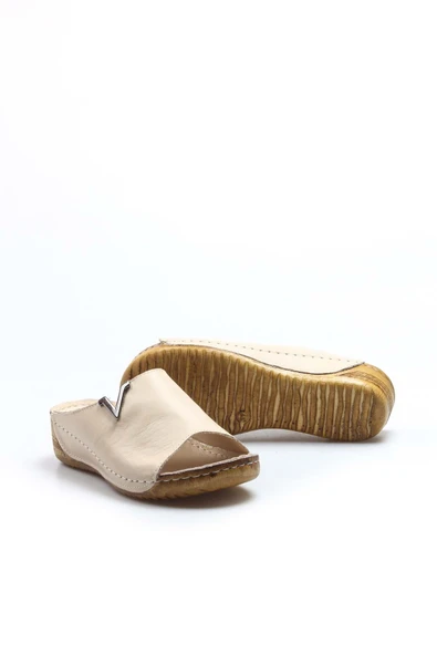 Hakiki Deri  Kadın Düz Terlik 972ZA211 - Resim 5