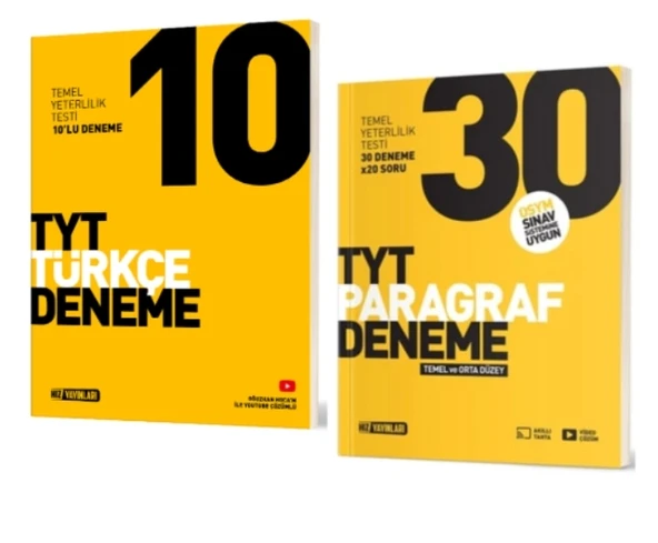 HIZ YAYINLARI TYT 10 LU TÜRKÇE - TEMEL VE ORTA DÜZEY PARAGRAF DENEME