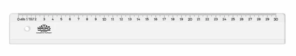 Hatas Standart Cetvel Plastik Geniş 30 CM 0160 - 4