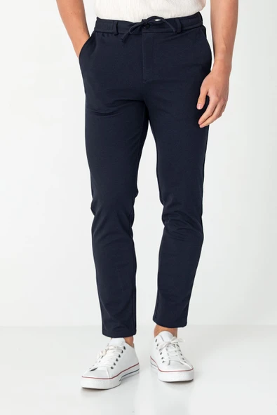 Erkek Relaxed Fit Beli Lastikli Bağcıklı Likralı Süper Rahat Jogger Pantolon - 5