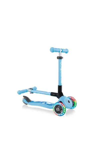 Globber Junior Fantasy Katlanabilir Işıklı Scooter - Pastel Mavi - 7