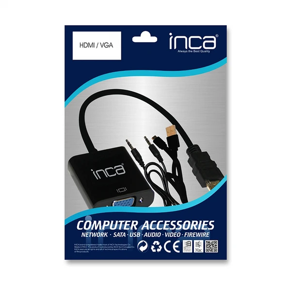 Inca IHTV-7TS HDMI To VGA + Aux Çevirici - 3