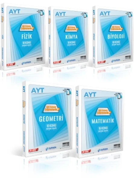 Supara 2025 Ne Kadar Öğrendik Fizik Kimya Biyoloji Geometri Matematik Konu Denemeleri 5 Kitap Set - Resim 2