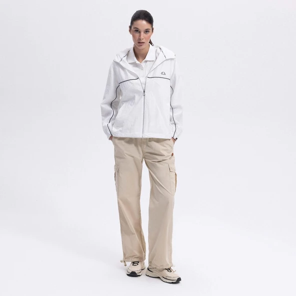 Ellesse Kadın Kırık Beyaz Yağmurluk EF100 - 3