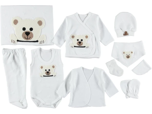 UNİ 10 LU ORGANİK PANDA LÜX ZIBIN SET HASTANE ÇIKIŞI HEDİYELİK