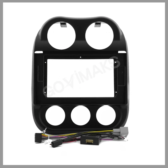 JEEP COMPAS 2010-2016 ÇERÇEVE 10''  SİYAH ANDROID MULTİMEDYA ÇERÇEVESİ - SOKET+CANBUS