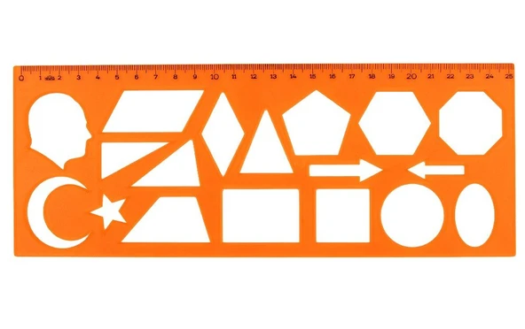 Hatas Geometrik Şablon Cetvelli Atatürklü 25 CM 02285 - 2