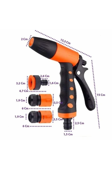 Kinetex 5 Parça Otomatik Tetikli Bahçe Sulama Tabancası 2 Modlu 3174 - 5