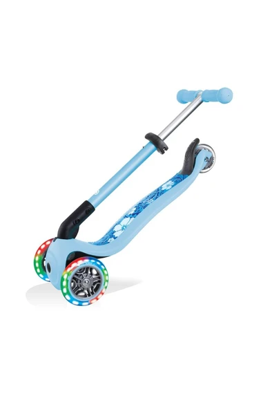 Globber Junior Fantasy Katlanabilir Işıklı Scooter - Pastel Mavi - 9