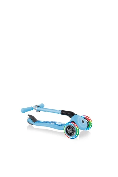 Globber Junior Fantasy Katlanabilir Işıklı Scooter - Pastel Mavi - 3