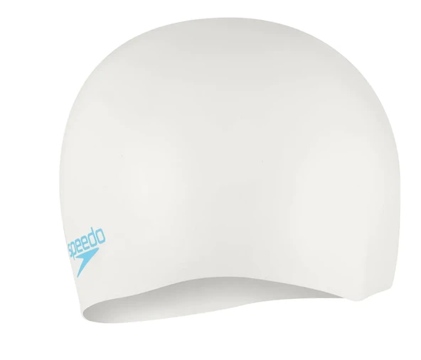 Speedo Düz Kalıplı Silikon çocuk yüzme bonesi beyaz 8-7099017621 - 1