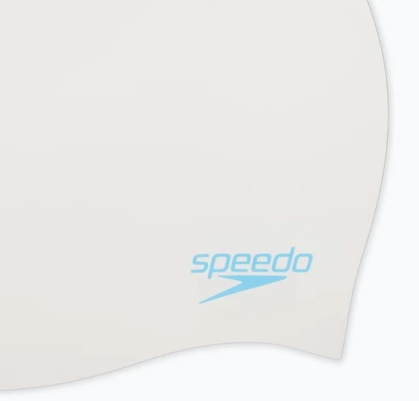 Speedo Düz Kalıplı Silikon çocuk yüzme bonesi beyaz 8-7099017621 - 3