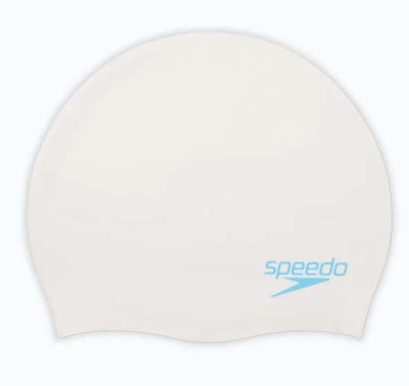 Speedo Düz Kalıplı Silikon çocuk yüzme bonesi beyaz 8-7099017621 - 2