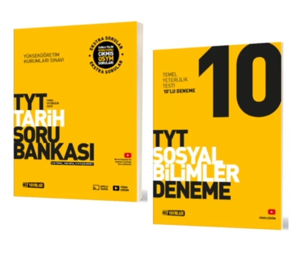 HIZ YAYINLARI TYT TARİH SORU BANKASI + 10 LU SOSYAL BİLİMLER DENEME