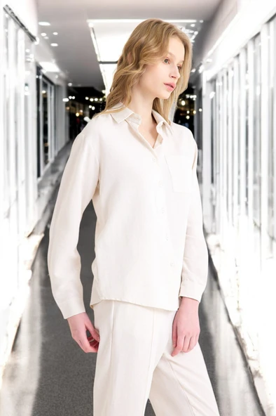 Yazlık Rahat Kadın Keten Takım - 7