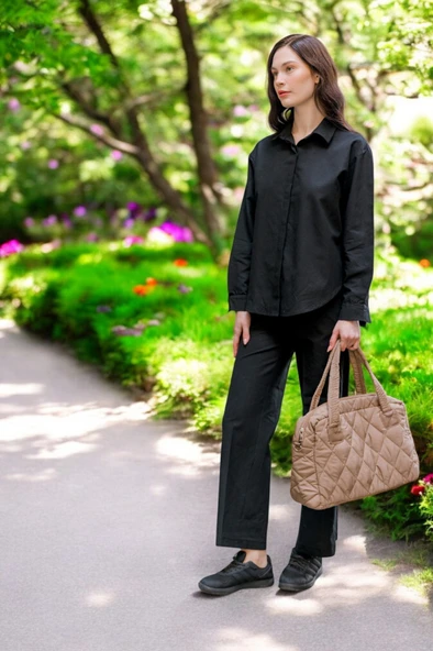 Yazlık Gömlek Pantolon İkili Keten Takım - 10