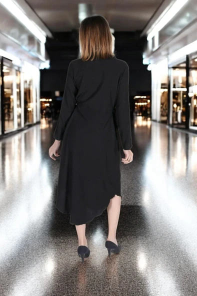 Yazlık Salaş Büzgü Detaylı Elbise - 3